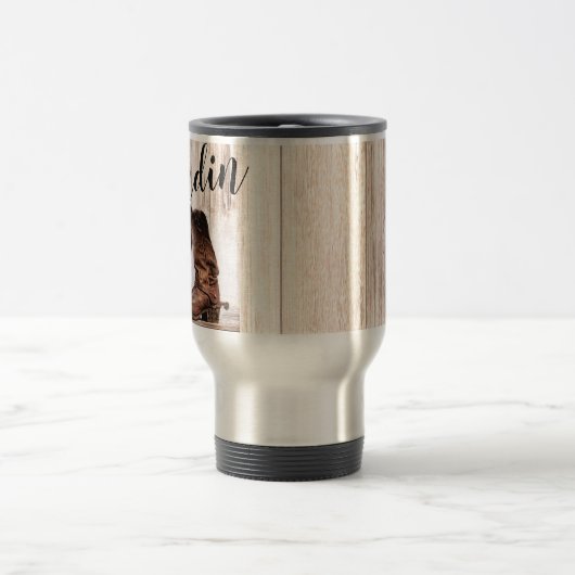 Gepersonaliseerde 15 ounce koffie mok laarzen land (Center)