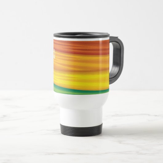 Gepersonaliseerde 15 ounce koffie mok lgbtq regenb (Voorkant rechts)