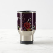 Gepersonaliseerde 15 ounce koffie mok Plum Paarse (Center)