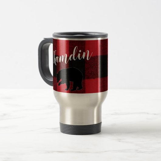 Gepersonaliseerde 15 ounce koffie mok Red Buffalo  (Voorkant links)