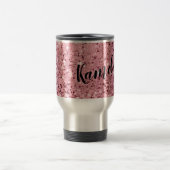 Gepersonaliseerde 15 ounce koffie mok Roos Gouden  (Center)