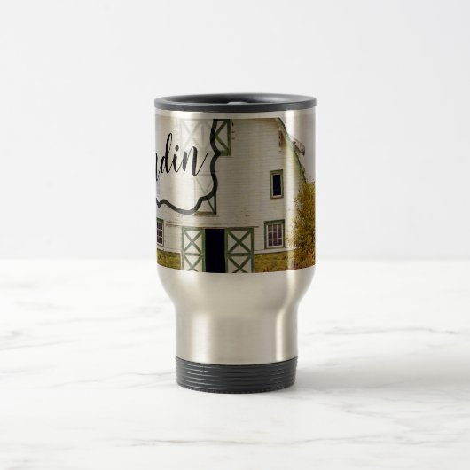 Gepersonaliseerde 15 ounce koffie mok Sunset Barn (Center)