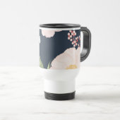 Gepersonaliseerde 15 ounce koffie mok White Floral (Voorkant rechts)