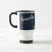 Gepersonaliseerde 15 ounce koffie mok White Floral (Links)
