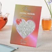 Gepersonaliseerde 15e bruiloft Jubileum Gift Reclamebord Met Voetstuk (Insitu)