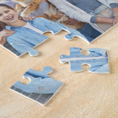Gepersonaliseerde 16 Fotocollage aangepaste kleur Legpuzzel (Zijkant)