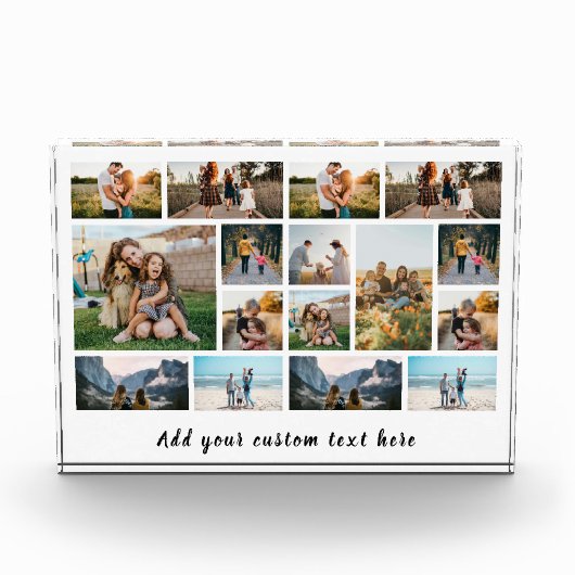 Gepersonaliseerde 16 Photo Collage Photo Block Fotoblokken (Voorkant)