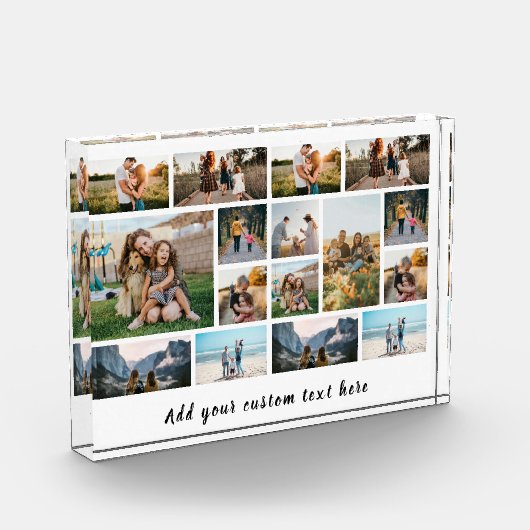 Gepersonaliseerde 16 Photo Collage Photo Block Fotoblokken (Links)