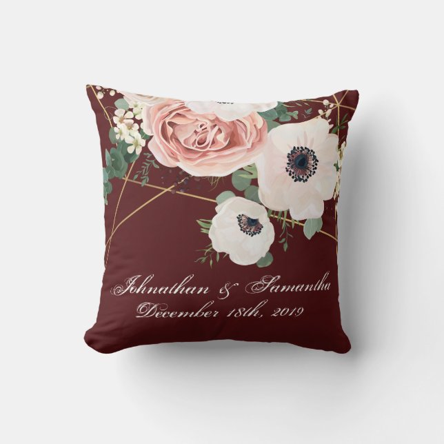 Gepersonaliseerde 16"x16"Sierkussen Geometrische W Kussen (Voorkant)