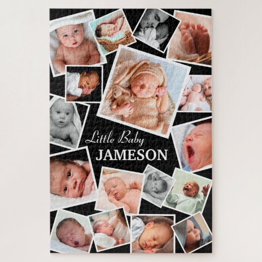Gepersonaliseerde 17 Baby Foto Collage Legpuzzel (Verticaal)