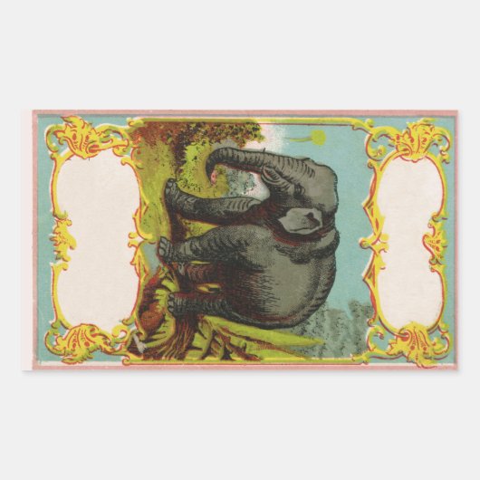 Gepersonaliseerde 1880s Blank Olifant Sticker (Voorkant)