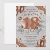 Gepersonaliseerde 18e Verjaardag Afstuderen Roos H Kaart (Voorkant / Achterkant)