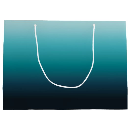 Gepersonaliseerde 18e verjaardag Blauwgroen gradië Groot Cadeauzakje (Achterkant)