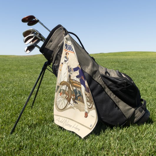 Gepersonaliseerde 1930's Design Golf Handdoek (Groen)