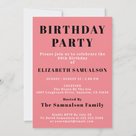 Gepersonaliseerde 1980 verjaardag Voeg Jouw naam r Kaart (Achterkant)