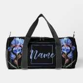 Gepersonaliseerde 19" Duffle Bag - Blauwe Iris Blo Plunjezak (Achterkant)