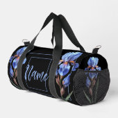 Gepersonaliseerde 19" Duffle Bag - Blauwe Iris Blo Plunjezak (Rechterhoek)