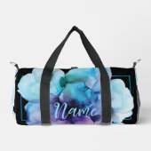 Gepersonaliseerde 19" Duffle Bag - Waterverf Flowe Plunjezak (Voorkant)