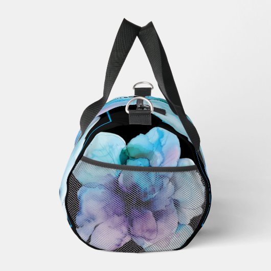 Gepersonaliseerde 19" Duffle Bag - Waterverf Flowe Plunjezak (Rechts)