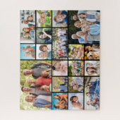 Gepersonaliseerde 19 Fotocollage aangepaste kleur Legpuzzel (Verticaal)