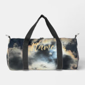 Gepersonaliseerde 19" L Duffle Bag - Cloudy Sky Plunjezak (Voorkant)