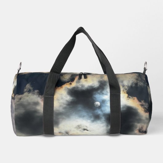 Gepersonaliseerde 19" L Duffle Bag - Cloudy Sky Plunjezak (Achterkant)