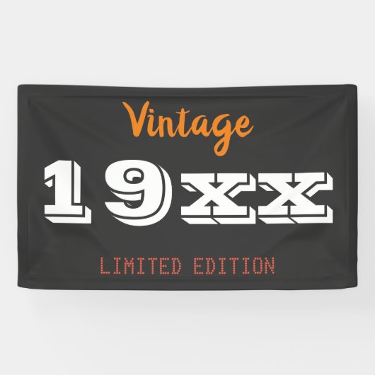 Gepersonaliseerde  19XX Limited Edition Gift Spandoek (Horizontaal)