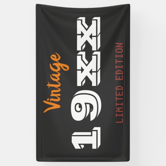 Gepersonaliseerde  19XX Limited Edition Gift Spandoek (Verticaal)