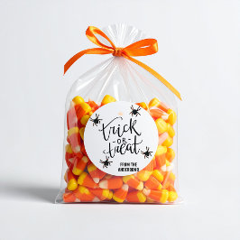 Gepersonaliseerde 1.5 inch Happy Halloween Spinnen Ronde Sticker