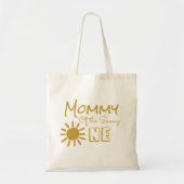 Gepersonaliseerde 1 e verjaardag mammie zonblij sc tote bag (Voorkant)