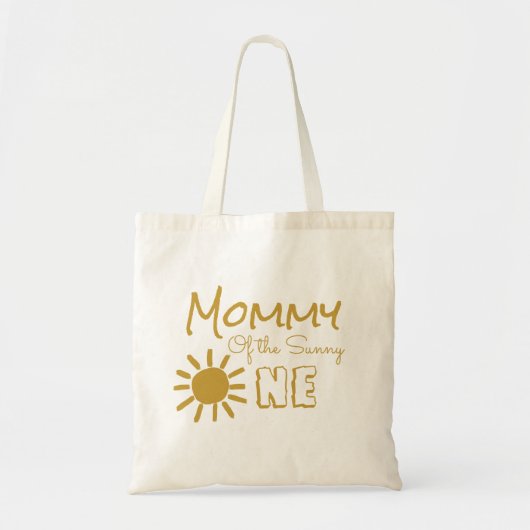 Gepersonaliseerde 1 e verjaardag mammie zonblij sc tote bag (Voorkant)