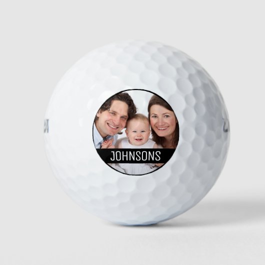 Gepersonaliseerde 1 fotofamilie Naam toevoegen Golfballen (Voorkant)