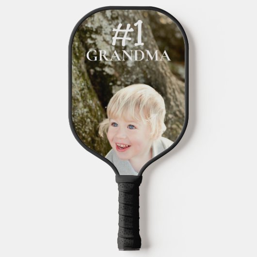 GEPERSONALISEERDE #1 Oma Kind Foto Naam Pickleball Paddle (Voorkant)