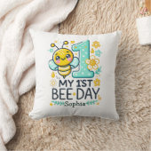 Gepersonaliseerde 1e Bijendag Verjaardag Kussen (Deken)