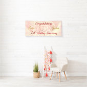 Gepersonaliseerde 1e bruiloft Jubileum Banner (Insitu)