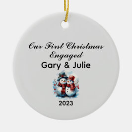 Gepersonaliseerde 1e Kerstmis Getrouwd Keepsake Keramisch Ornament
