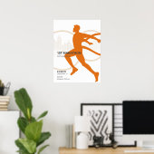 Gepersonaliseerde 1e Marathon Runner Gift Poster (Thuiskantoor)