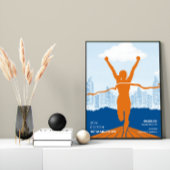 Gepersonaliseerde 1e Marathon Runner Gift Poster