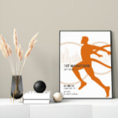 Gepersonaliseerde 1e Marathon Runner Gift Poster