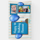 Gepersonaliseerde 1e Verjaardag Banner voor Boy's  (Verticaal)
