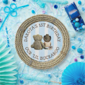 Gepersonaliseerde 1e verjaardag Cowboy thema Papieren Bordje (Feest)