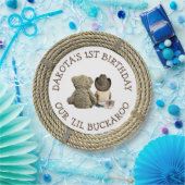 Gepersonaliseerde 1e verjaardag Cowboy thema Papieren Bordje (Feest)