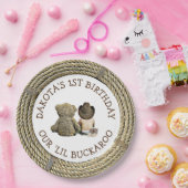 Gepersonaliseerde 1e verjaardag Cowboy thema Papieren Bordje (Feest)