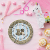 Gepersonaliseerde 1e verjaardag Cowboy Theme taart Papieren Bordje (Feest)