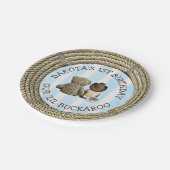 Gepersonaliseerde 1e verjaardag Cowboy Theme taart Papieren Bordje (Gekanteld)