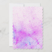 Gepersonaliseerde 1e Verjaardag Roze en Paarse Een Kaart (Achterkant)