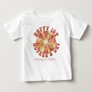 Gepersonaliseerde 1ste Moederdag Baby T-Shirt