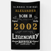 Gepersonaliseerde 2002 21ste verjaardag Voeg naam  Spandoek (Verticaal)