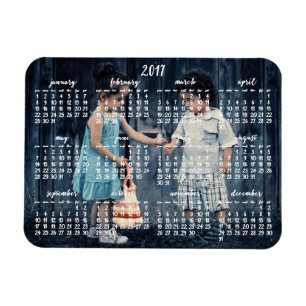 Gepersonaliseerde 2017 magnetische kalender 3x4 magneet