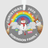 Gepersonaliseerde 2020-covid kerstboom ornament (achterkant)